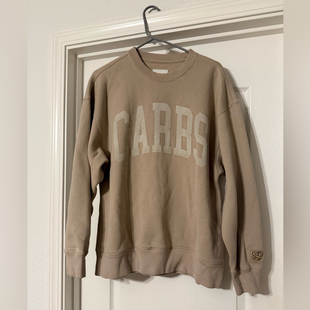 Women’s CARBS Abercrombie & Fitch Tan Crewneck Sweatshirt